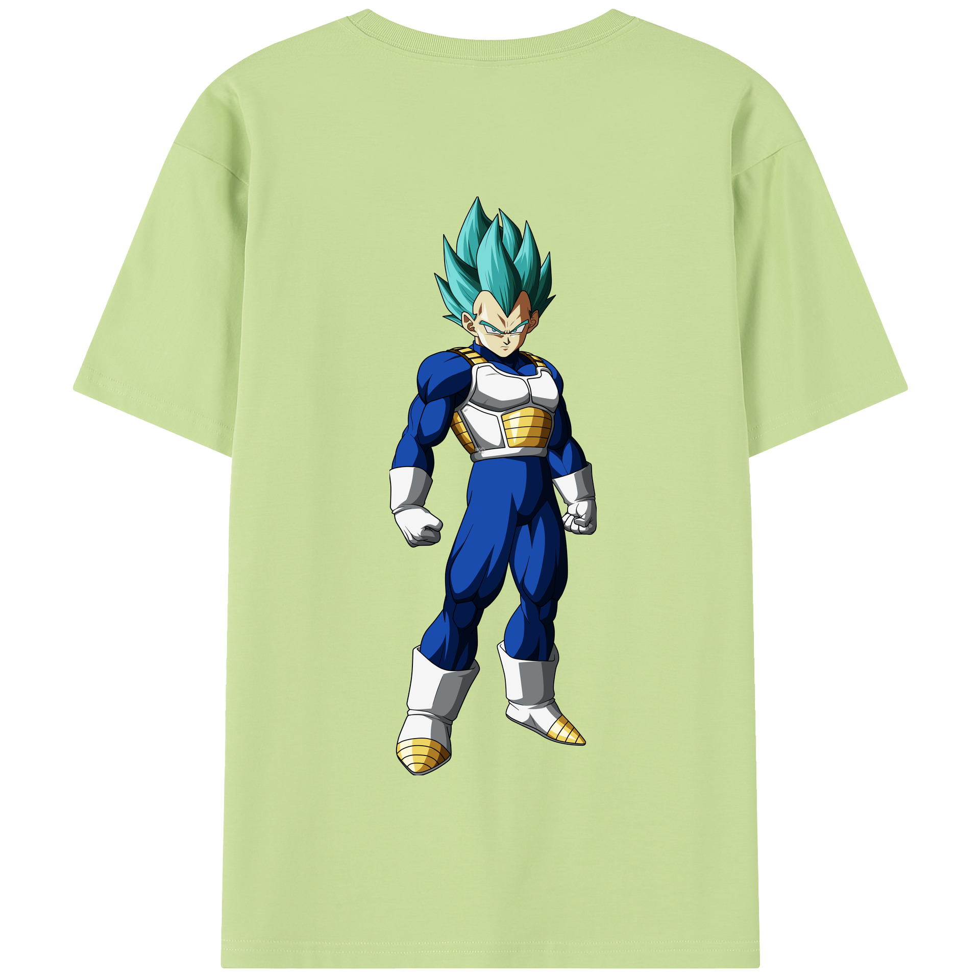 （画像用） ドラゴンボール ベジータ四世（Bejīta Yonsei）DRAGON BALL Vegeta IV 綿100％半袖Tシャツ（背面プリント）